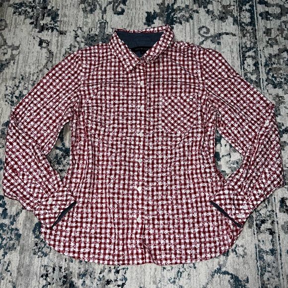 Tommy Hilfiger Tops - Floral Gingham Button Up